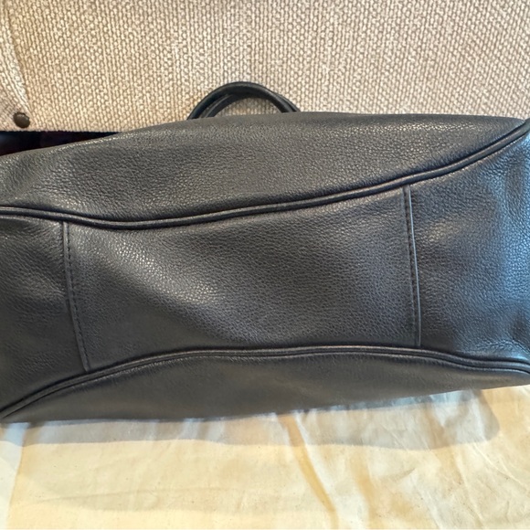 Tory Burch Black Leather Tote Bag with Tassels - Picture 3 of 4